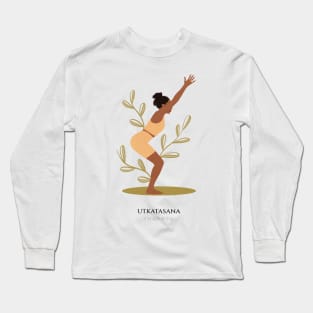 Chair Pose - Yoga Long Sleeve T-Shirt